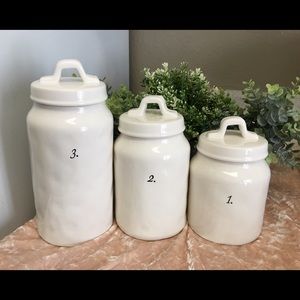 Rae Dunn 1,2,3 Canister Set